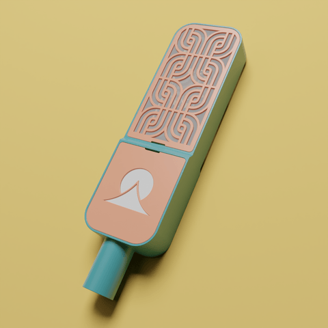 Ohma Condenser Microphone — Motif — Teal/Apricot