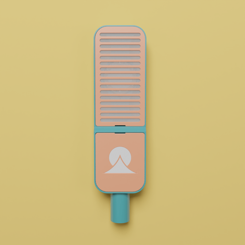 Ohma Condenser Microphone — Stripes — Teal/Apricot