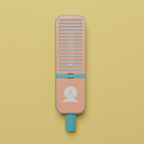 Ohma Ribbon Microphone — Stripes — Teal/Apricot