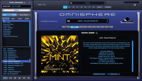 The MINT — Sonic Gold Patch Library for Omnisphere™ 2