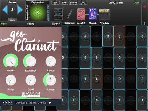 GeoClarinet for GeoShred Studio