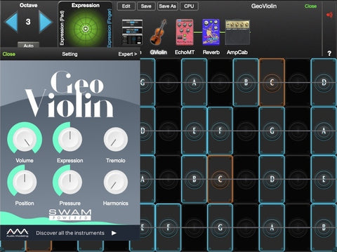 GeoViolin for GeoShred Studio