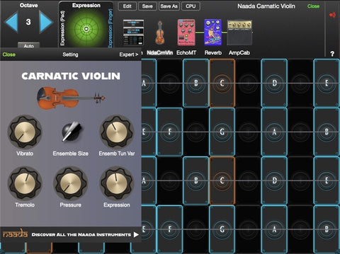 Naada Carnatic Violin for GeoShred Studio